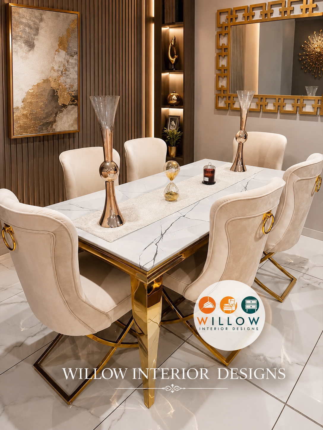 Malice Luxe 6-Seater Dining Set