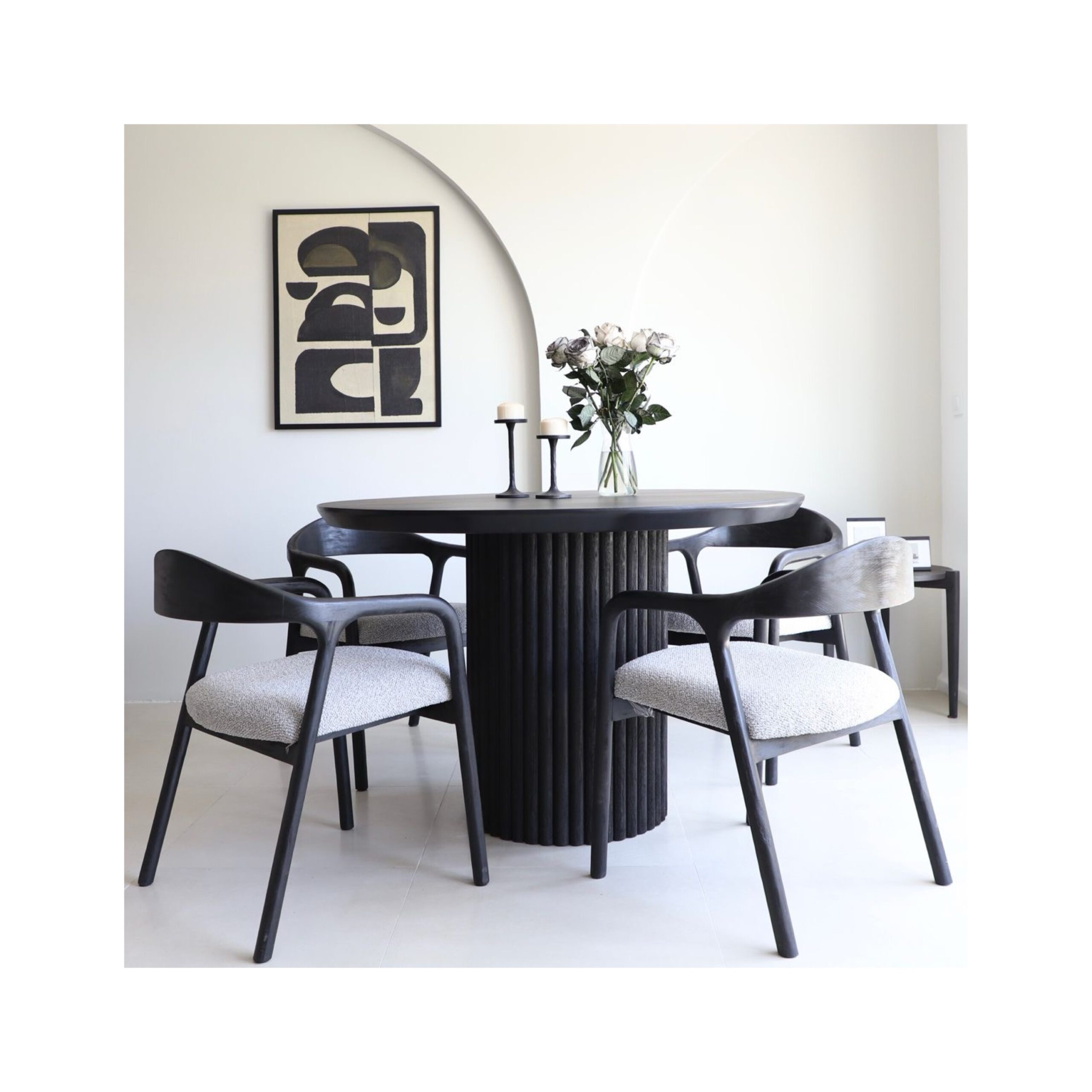 Noir Fluted Dining Set