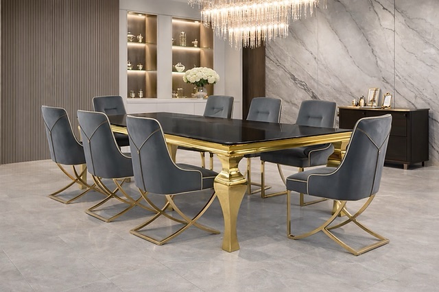 Serenity Luxe 8-Seater Dining Set view 2